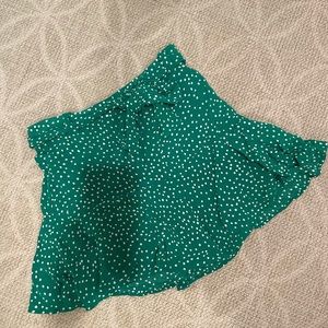 Zara Green Polka Dot Skort
